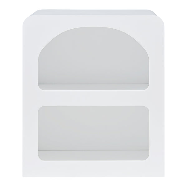 Tavolino laterale Vågå 45x40x30 cm Bianco [en.casa]