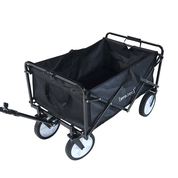 Carrello di Trasporto a Mano Stenlille Vagone Pieghevole da Spiaggia - Nero pro.tec