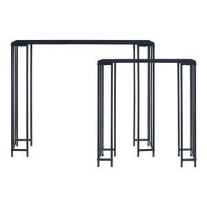 Consolle Ørsta set da 2 nero [en.casa]