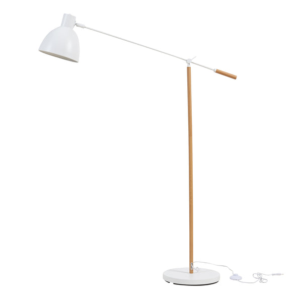 Lampada da terra Banchory Metallo 163 cm Effetto legno/Bianco [lux.pro]