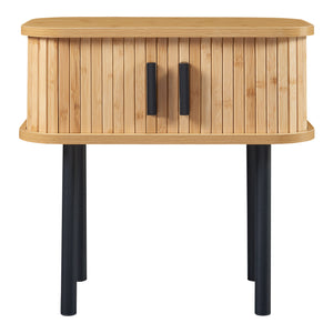 Tavolino laterale Tvedestrand 48x30x45 cm Colore legno/Nero [en.casa]