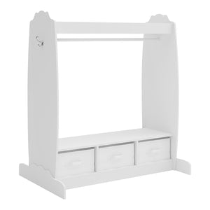Guardaroba per bambini Moskenes 107x95x61 cm Bianco [en.casa]