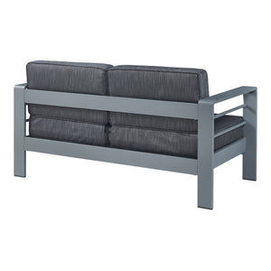 Divano da Esterno Avise Sofà Outdoor 144x70x62 cm Antracite/Grigio casa.pro 