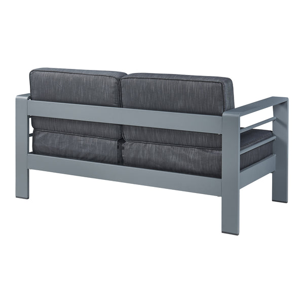 Divano da Esterno Avise Sofà Outdoor 144x70x62 cm Antracite/Grigio casa.pro 