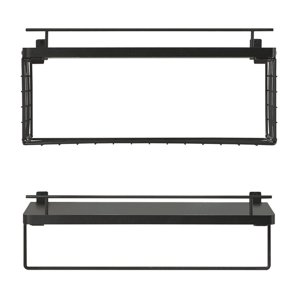 Mensola da parete Vik set da 2 nero [en.casa]
