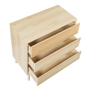 Comò Landskrona 80x80x40 cm con 3 cassetti effetto quercia [en.casa]