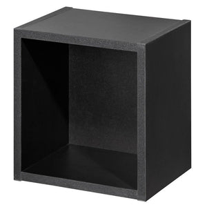 Mobile Pensile Newport a Colonna a 2 Ante e Scomparto Estraibile 30x140x25 cm - Effetto Rovere/Nero [en.casa]