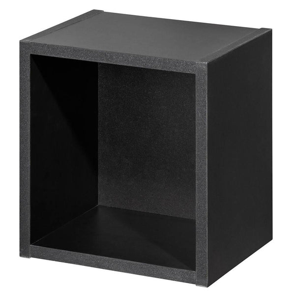 Mobile Pensile Newport a Colonna a 2 Ante e Scomparto Estraibile 30x140x25 cm - Effetto Rovere/Nero [en.casa]