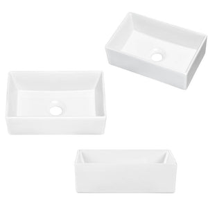 Set Pensile da Bagno NEWPORT Mobile Colonna Mobile Sottolavabo Doppio 2 Specchi 2 Lavabi 2 Mobiletti e Mensola - Effetto Rovere [en.casa]