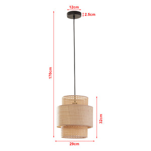 Lampada a sospensione Biggar effetto rattan/motivo intrecciato [lux.pro]