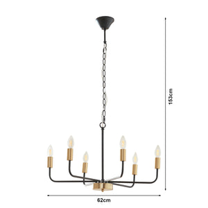 Lampadario Bishop Metallo Nero/Ottone [lux.pro]