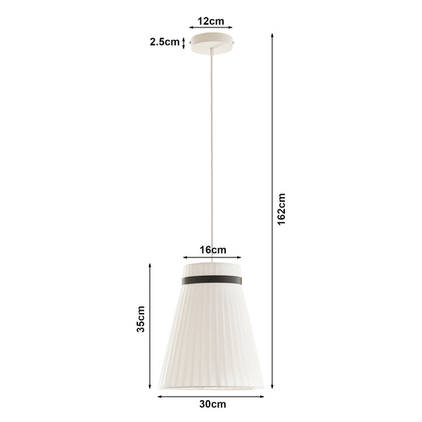 Lampada a sospensione Broughton Bianco [lux.pro]