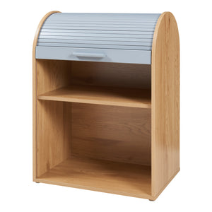 Armadietto con Anta a Serrandina Kavlinge 80x60x40 cm Naturale / Grigio [en.casa]