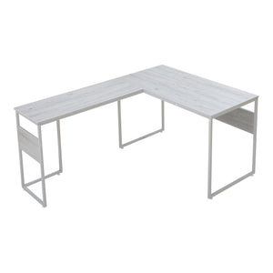 Scrivania Karlstang a forma di L 166x120x75 cm Grigio chiaro [en.casa]