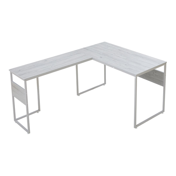 Scrivania Karlstang a forma di L 166x120x75 cm Grigio chiaro [en.casa]
