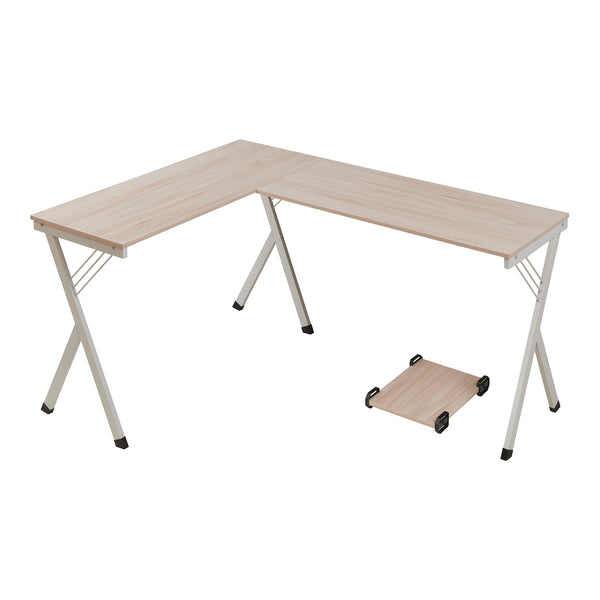 Scrivania Tarielarg con supporto per PC a forma di L 158x120x75 cm effetto quercia [en.casa]