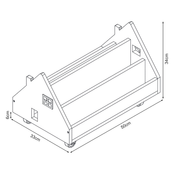 Carrello mobile per libri per bambini Vipsali Hausoptik