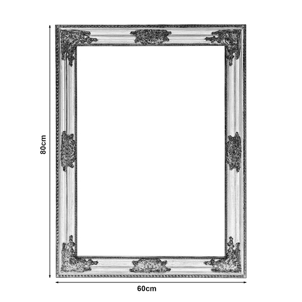 Specchio da Parete Punkalaidun con Cornice Dorata Stile Barocco 80x60 cm Verticale e Orizzontale [en.casa] 
