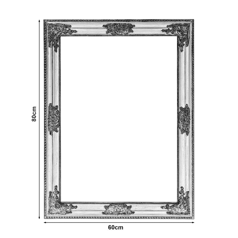 Schizzo in scala Specchio da Parete Punkalaidun con Cornice Dorata Stile Barocco 80x60 cm Verticale e Orizzontale [en.casa] 