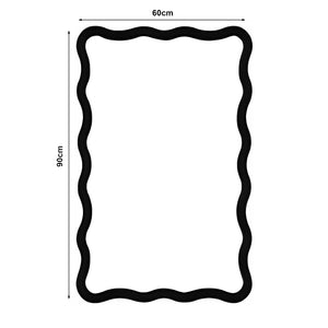 Specchio da parete Porloskid 90x60 cm Marrone scuro [en.casa]