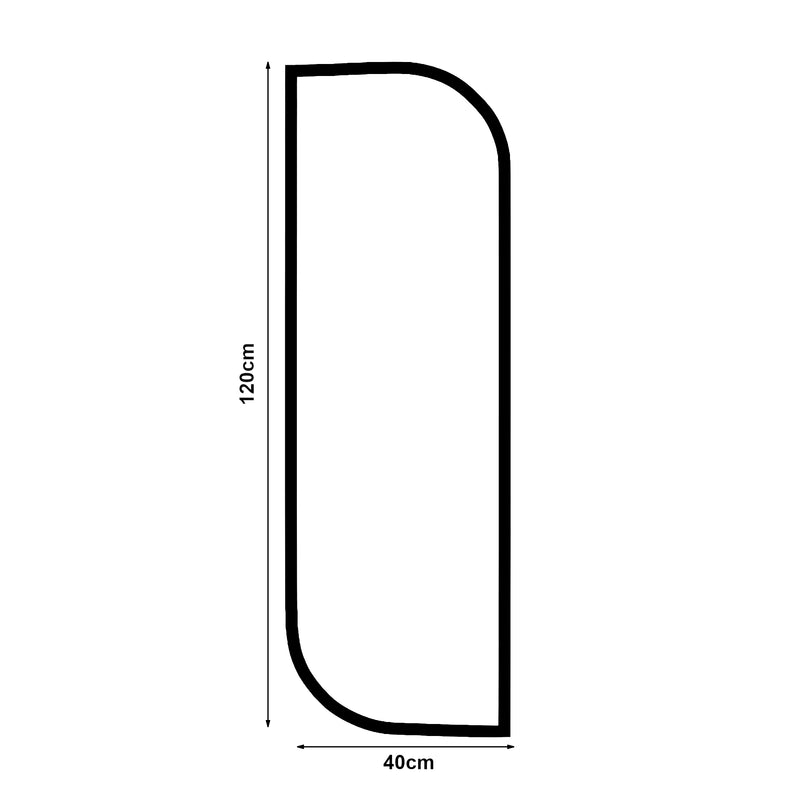 Schizzo in scala Specchio Rettangolare da Parete Tarvindak Montaggio Verticale e Orizzontale 120x40 cm Nero [en.casa] 
