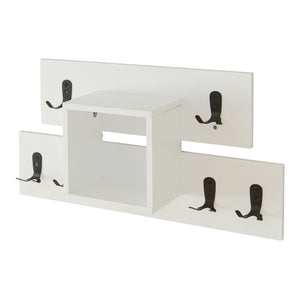 Appendiabiti a Parete Vänd con Scomparto Aperto 32 x 60 x 14 cm - Bianco [en.casa]