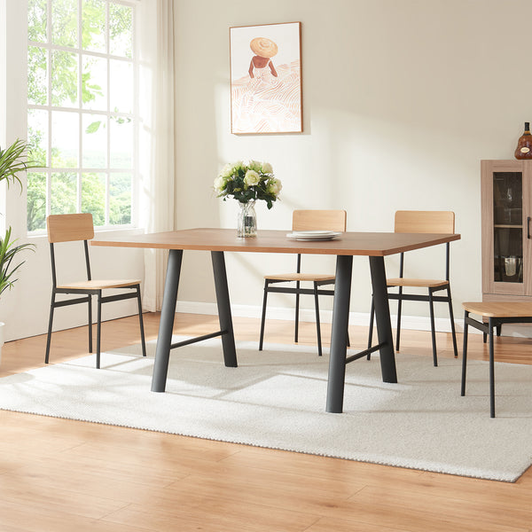 Struttura del tavolo set da 2 Hullem acciaio 72x70x10 cm nero [en.casa]