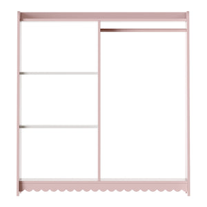 Guardaroba per bambini Vestnes 90x80x38 cm Cotton Candy/Bianco [en.casa]