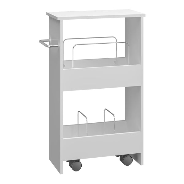 Carrello Katra 67x40x20 cm Bianco [en.casa]