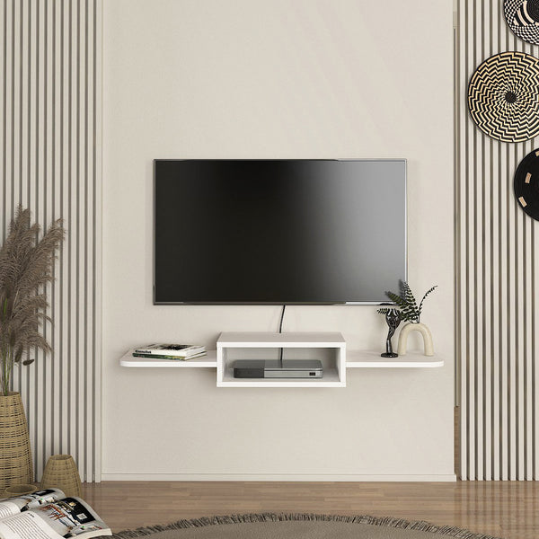 Mobile TV sospeso Tar 115x30x16 cm Bianco [en.casa]