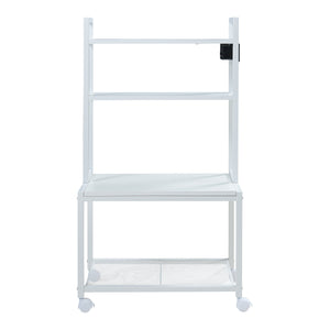 Tavolo stampante su ruote Svanaldsvipp 100x55x38 cm Bianco [en.casa]