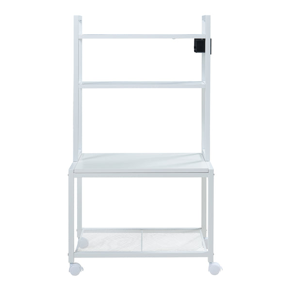 Tavolo stampante su ruote Svanaldsvipp 100x55x38 cm Bianco [en.casa]