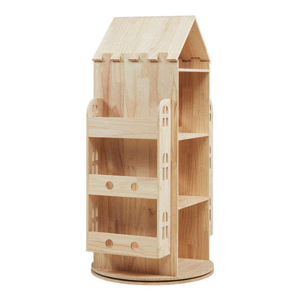 Libreria girevole per bambini Sanköre 122x64x43 cm Legno di pino naturale [en.casa]