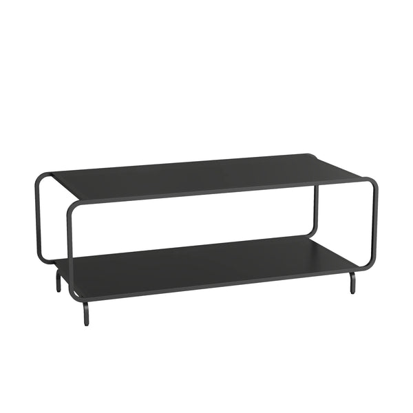 Couchtisch Færder 115x50x45 cm Stahl Schwarz [en.casa]
