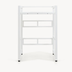 Scaffale Supporto per Incolonnamento Lavatrice Asciugatrice Hökangend in Acciaio 105x73x63 cm - Bianco [en.casa]