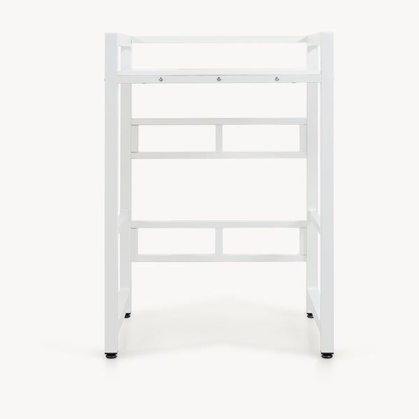 Scaffale Supporto per Incolonnamento Lavatrice Asciugatrice Hökangend in Acciaio 105x73x63 cm - Bianco [en.casa]