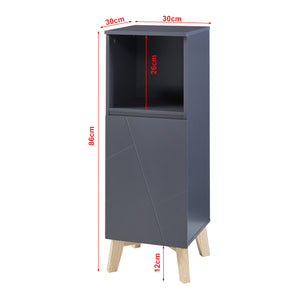 Set mobili da bagno 5 pezzi Overath Grigio [en.casa]