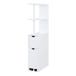 Scaffale da Bagno Fadeskimma Mobile Contenitore con Ripiani Cassetto e Scomparto Estraibile 113 x 19 x 45 cm - Bianco [en.casa] 