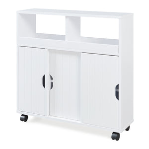 Mobiletto su ruote Fadeskimma 72x70x20 cm Bianco [en.casa]