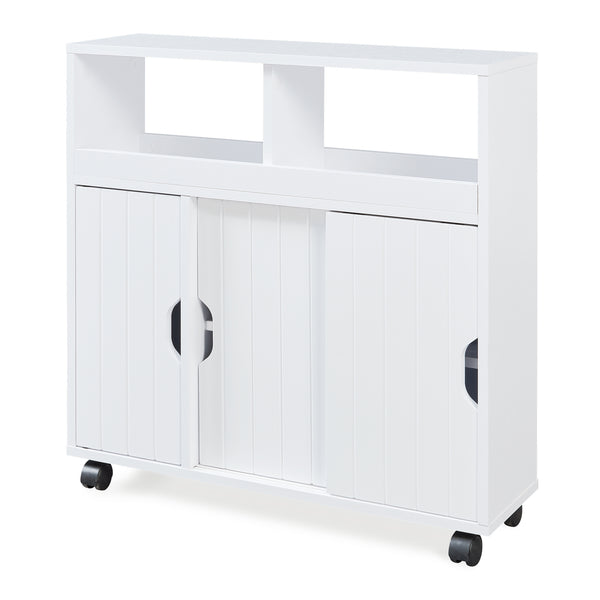 Mobiletto su ruote Fadeskimma 72x70x20 cm Bianco [en.casa]