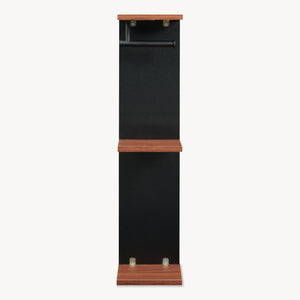 Mobile Porta Carta Igienica Trond Supporto Portarotolo 76 x 18 x 18 cm - Nero/Effetto Noce [en.casa]