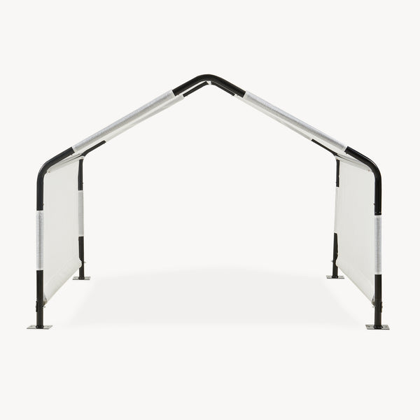 Tenda da Esterno Valevali per Cani Cuccia Impermeabile 122 x 122 x 90 cm - Nero/Bianco [en.casa]
