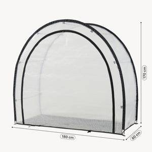 Serra da Giardino Larshasas per Coltivazione Pomodori e Piante 180x80x170 cm - Traslucido [en.casa]