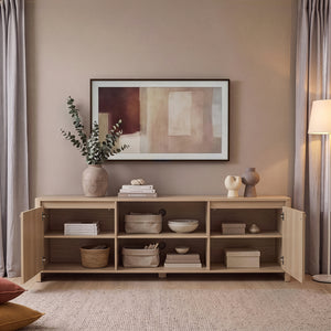Mobile TV Takranmaa 150x40x50 cm effetto quercia [en.casa]