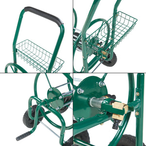 Carrello in metallo per tubo da 3/4' - fino a 60m di tubo - avvolgitubo per tubo da giardino [pro.tec]