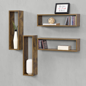 Mensola da parete Fagernes 59x15x17cm Set da 4 pezzi vari colori en.casa