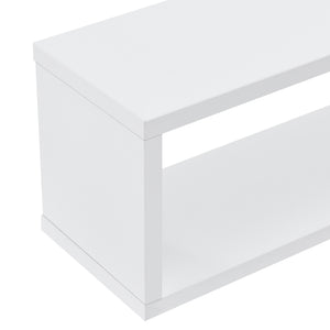 Set di 4 Mensole da Parete a Forma Rettangolare 59 x 14,5 x 17 cm 4 Scaffali da Muro con 2 Ripiani Portaoggetti - Vari Colori