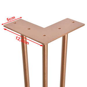 [en.casa] Hairpin Leg Gambe per tavolo in un set di 4  d´acciaio 