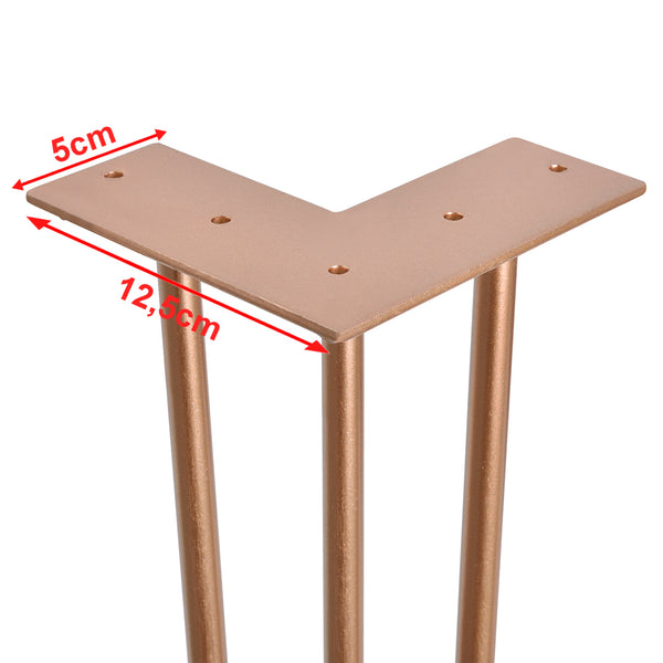 [en.casa] Hairpin Leg Gambe per tavolo in un set di 4  d´acciaio 