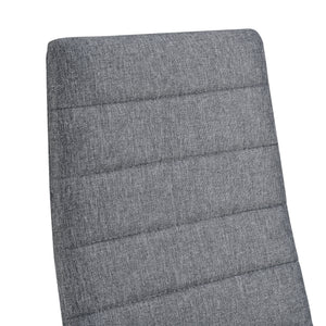 [en.casa] Sedie per Sala da Pranzo Set di Sedie Imbottite 96 x 43 x 52 cm Acciaio Poliestere Grigio